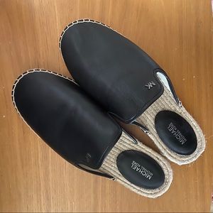 Michael Kors Black Leather Slip-ons
